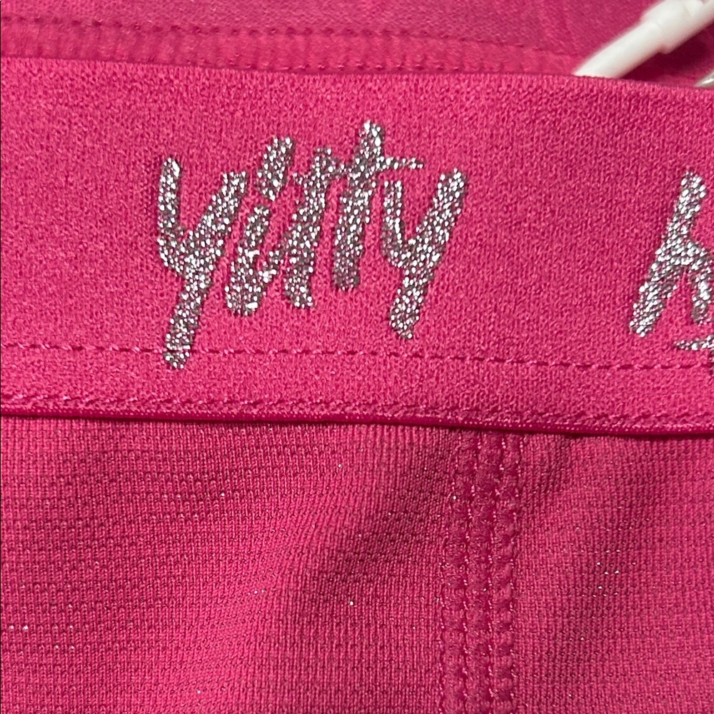🪗YITTY Hot Pink shimmer ruched Women's Leggings size XS NWT - Picture 8 of 10